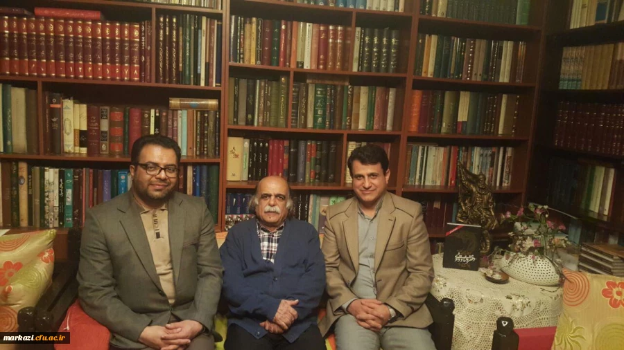 دیدار دست اندر کاران همایش نکوداشت مقام علمی دکتر میر جلال الدین کزازی با استاد. 2