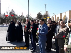 شهدا اقیانوس هایی هستند که عمود بر زمین ایستاده اند 

 تجدید بیعت مسئولین دانشگاه فرهنگیان  با شهدا به مناسبت 9دی در استان مرکزی 2