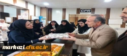 دیدار سرپرست دانشگاه فرهنگیان استان مرکزی به مناسبت گرامیداشت میلاد اسوه صبر و پایداری، حضرت زینب(ع) و روز پرستار، از پرستاران بیمارستان حضرت ولی عصر(عج) 2