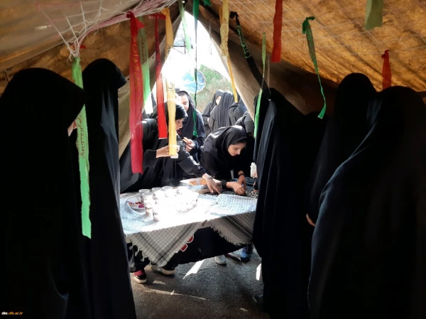 برپایی چادر و پخش نوحه به مناسبت اربعین حسینی 2