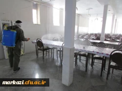 خوابگاه ها و فضاهای پردیس های دانشگاه فرهنگیان استان مرکزی پاکسازی و ضدعفونی شد 3