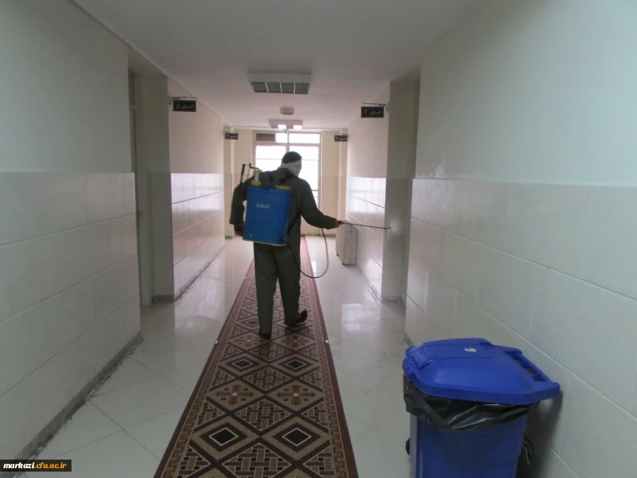 خوابگاه ها و فضاهای پردیس های دانشگاه فرهنگیان استان مرکزی پاکسازی و ضدعفونی شد 15