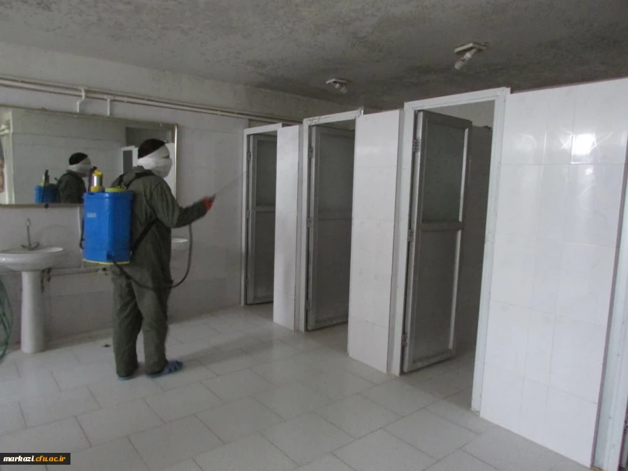 خوابگاه ها و فضاهای پردیس های دانشگاه فرهنگیان استان مرکزی پاکسازی و ضدعفونی شد 18