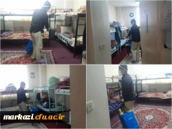 مرحله دوم ضدعفونی خوابگاه ها، سلف و ... پردیس های استان انجام شد 4