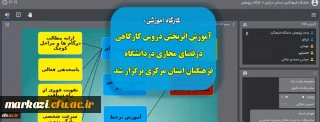 کارگاه آموزش اثر بخش دروس کارگاهی در فضای مجازی 

کارگاه آموزش اثربخش دروس کارگاهی در فضای مجازی ویژه اساتید برگزار شد 