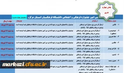 جدول سی امین جشنواره