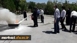 دوره آموزش اطفاء حریق برای نگهبانان و نیروهای خدماتی دانشگاه فرهنگیان استان مرکزی برگزار شد 9