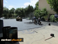 آسفالت 2000 متر مربع از محوطه پردیس شهید باهنر اراک انجام شد 4