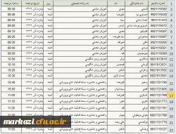 جدول زمان بندی