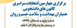 چهارمین دوره انتخابات شورای مرکزی کانون های دانشجویی همیاران بهداشت و سلامت جسم و روان 2