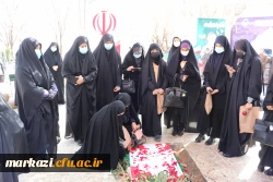 مراسم وداع و تدفین پیکر مطهر شهید گمنام دوران دفاع مقدس در پردیس حضرت زینب کبری(س) استان مرکزی برگزار شد 3