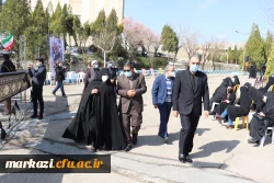 مراسم وداع و تدفین پیکر مطهر شهید گمنام دوران دفاع مقدس در پردیس حضرت زینب کبری(س) استان مرکزی برگزار شد 2