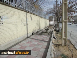 آغاز عملیات کف سازی و سنگ فرش محوطه بیرونی پردیس شهید باهنر 3