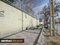 آغاز عملیات کف سازی و سنگ فرش محوطه بیرونی پردیس شهید باهنر 4