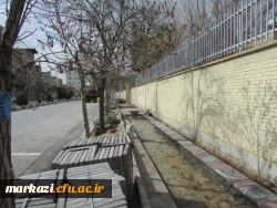 آغاز عملیات کف سازی و سنگ فرش محوطه بیرونی پردیس شهید باهنر 7