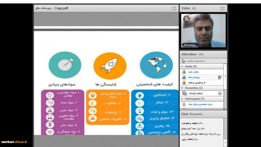 کارگاه مجازی دانشجو و مهارت غلبه بر نوسانات خلقی برگزار گردید 2