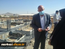 بازدید رئیس مجمع خیرین مدرسه ساز استان مرکزی از پروژه در حال ساخت خوابگاه پردیس زینب کبری (س) 2