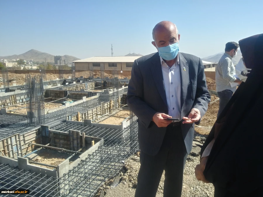 بازدید رئیس مجمع خیرین مدرسه ساز استان مرکزی از پروژه در حال ساخت خوابگاه پردیس زینب کبری (س) 2
