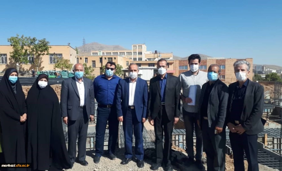 بازدید رئیس مجمع خیرین مدرسه ساز استان مرکزی از پروژه در حال ساخت خوابگاه پردیس زینب کبری (س) 2