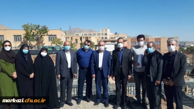 بازدید رئیس مجمع خیرین مدرسه ساز استان مرکزی از پروژه در حال ساخت خوابگاه پردیس زینب کبری (س)