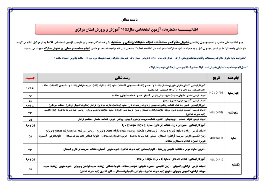 جدول زمانبندی