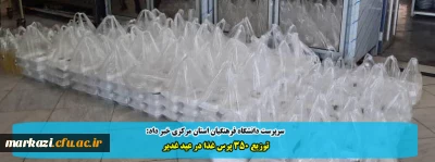 سرپرست دانشگاه فرهنگیان استان مرکزی خبر داد:

توزیع 350 پرس غذا در عید غدیر 