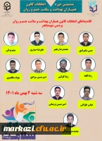 اعلام نتایج انتخابات ششمین دوره شورای مرکزی کانون همیاران سلامت جسم و روان پردیس شهید باهنر مرکزی 2