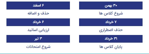 تقویم آموزشی