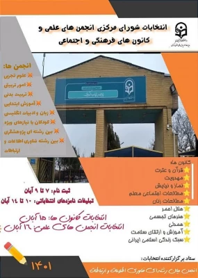 انتخابات شورای مرکزی کانونهای فرهنگی وانجمنهای علمی 2