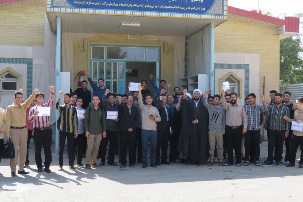 حمایت دانشجو یان از عملیات طوفان الاقصی با تجمع در پردیس شهیدباهنر مرکزی 3