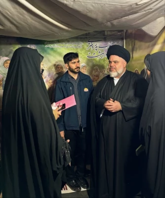 بازدید مسئول نهاد رهبری دانشگاه فرهنگیان استان مرکزی از فعالیت های واحدخواهران نهاد در موکب