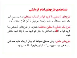 سیوه کنترل آزمودنی ها